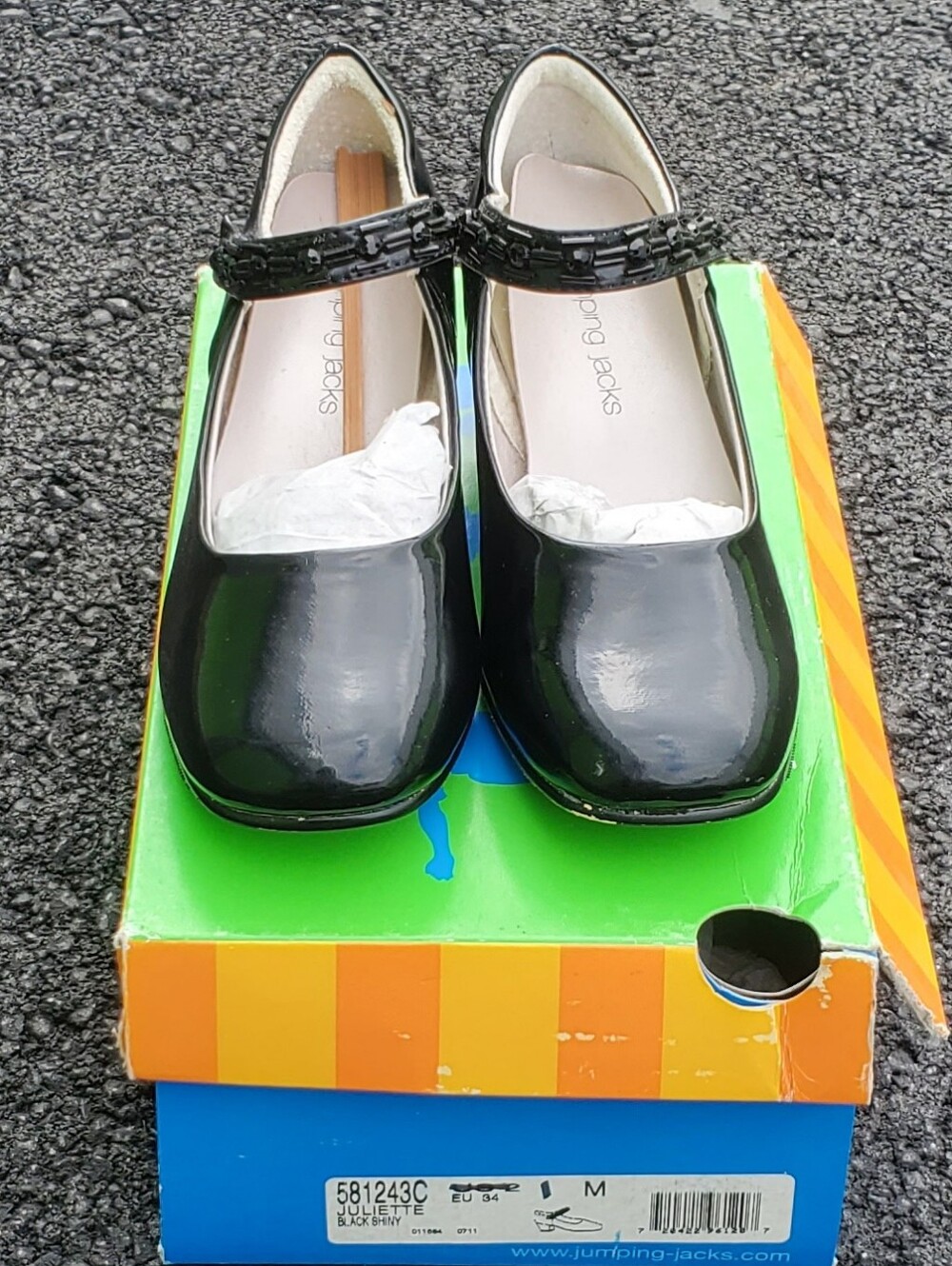 Black Patent Mary Jane Flats - Junior's